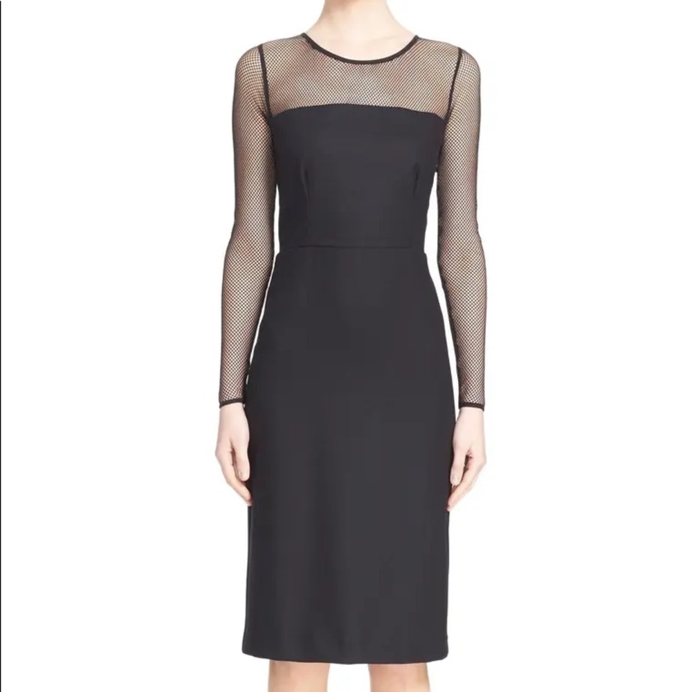 MAX MARA Max Mara Omelia Fishnet Wool Blend Jersey Dress, size 8
